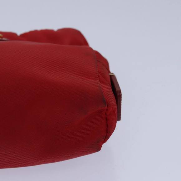 PRADA Pouch Nylon Red Auth yk13772 - Picture 14 of 16